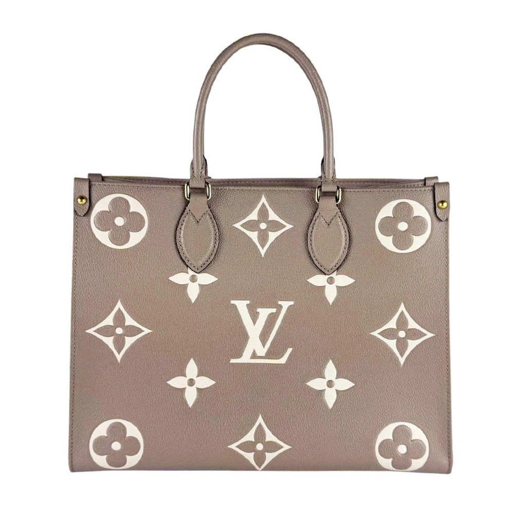 Louis Vuitton OnTheGo Monogram Empreinte Tourtrere Leather Tote Bag Tan